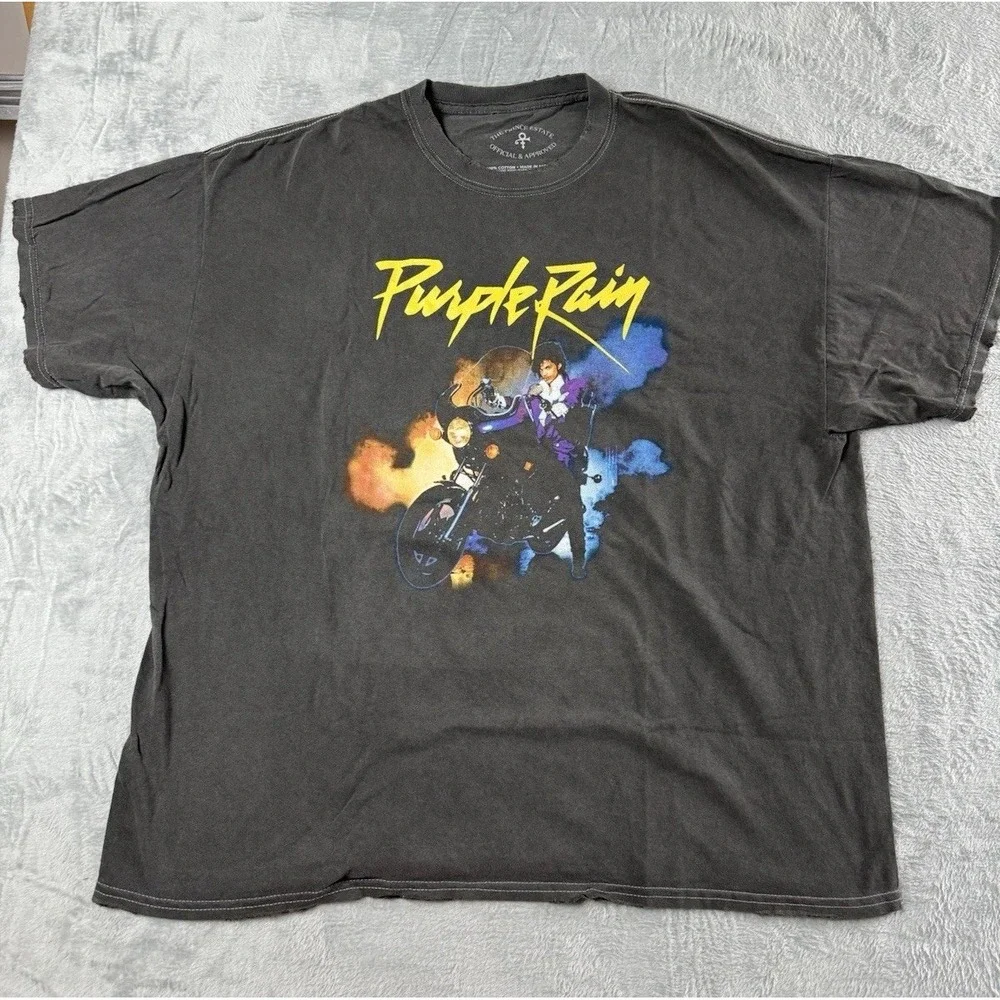 Prince Purple Rain Official Licensed T Shirt Mens XL Black Graphic Band Tee